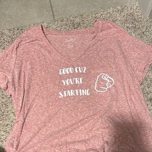 Universal Thread Pink and White Short Sleeve Tee